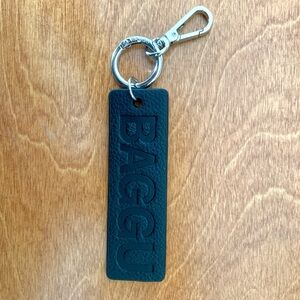 BAGGU Black Leather Keychain